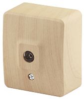 Розетка TV Оконечная накладная Эра Эксперт 1-м. сосна картинка